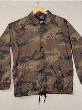Sullen Art Company Together We Rise Coaches Jacket Camo Windbreaker Men XL